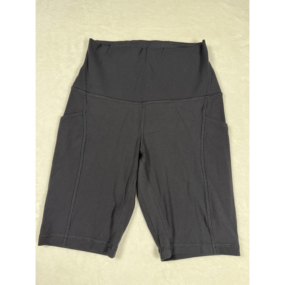 Lululemon Invigorate High Rise Shorts Womens 4 Black Pockets 8" Inseam